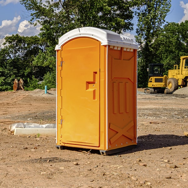 how often are the portable restrooms cleaned and serviced during a rental period in Upper Bern